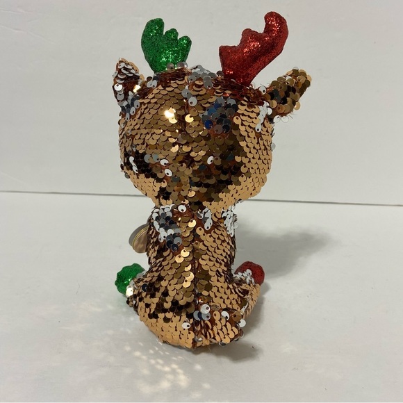 TY Flippables Christmas Red Green Sequin Tegan NWT - Picture 3 of 5